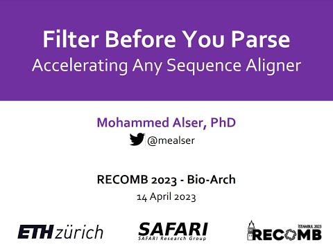 Mohammed Alser: "Filter Before You Parse: Accelerating Any Sequence Aligner"