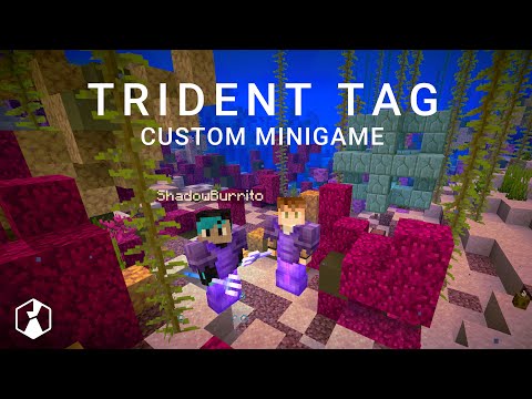 Minecraft Trident Tag Gets Super Intense! // Custom Multiplayer Minigame