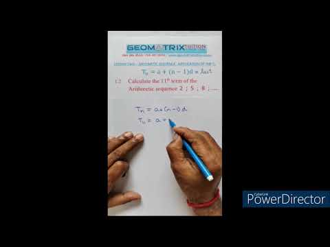 Geomatrix: Grade 12 Maths - Arithmetic Sequence Lesson Two