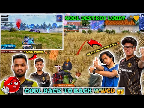 GodLike Dominate Lobby 💥 Back to Back WWCD 🏆 | GodLike All Match Highlights 💛