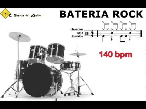 Bateria rock 140 bpm