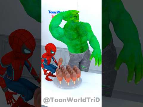 🍫 Spider-Man Sneaks Hulk’s Choco Bar Ice Cream! Where’s the Honesty? 😂 #gta