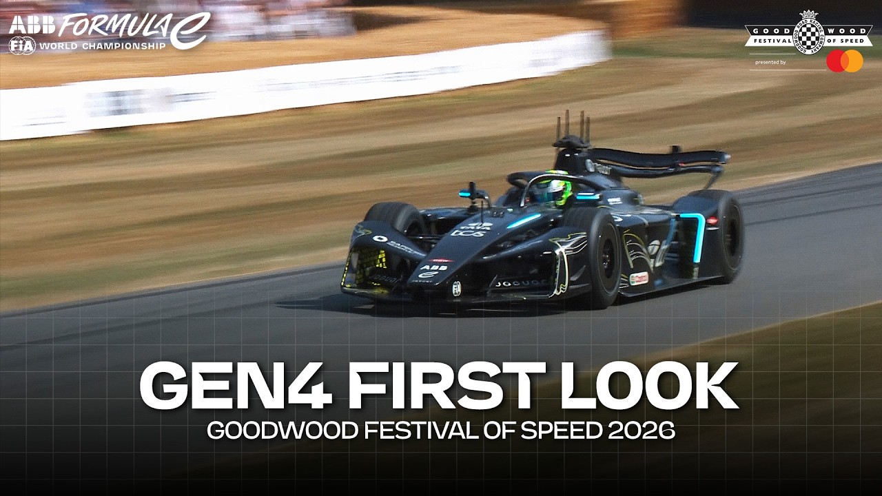 Jaguar TCS Racing GEN4 Takes To The Goodwood Hill For The First Time | Formula E