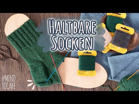 Ferse verstärken: Socken mit Beilaufgarn stricken - #mendtocare Folge 3