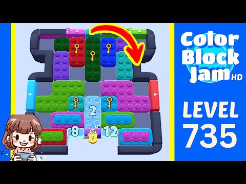 Color Block Jam Level 734 (735) Solution Walkthrough