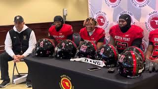 North Point football press conference 4A/3A final 12/2/23
