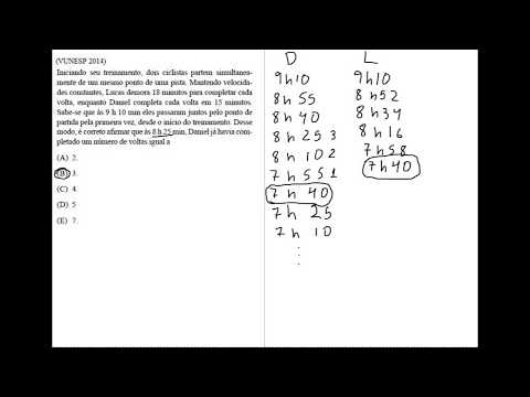 Questão de matemática resolvida - concurso VUNESP 2014