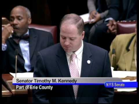 Senator Tim Kennedy honoring retired Cheektowaga Police Chief Christine Ziemba