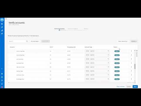 Mind Bridge Account Grouping and Account Mapping
