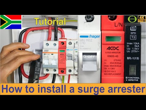 How to wire a type 2 surge arrester into a distribution board - factors to consider - South Africa
