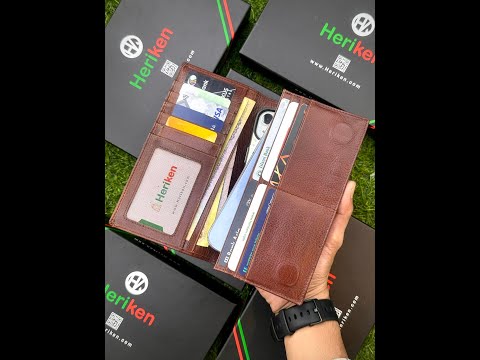 Double Gadget Genuine Leather Long Wallet