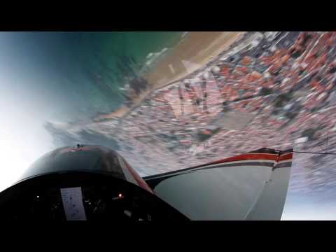 Cockpit view of aerobatics in E330SC