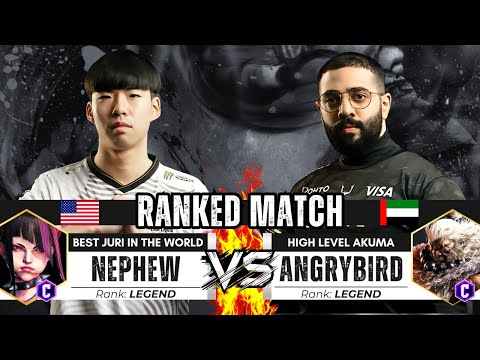 SF6 ▰ NEPHEW (Juri) vs ANGRYBIRD (Akuma) ▰ High Level Gameplay Street Fighter 6