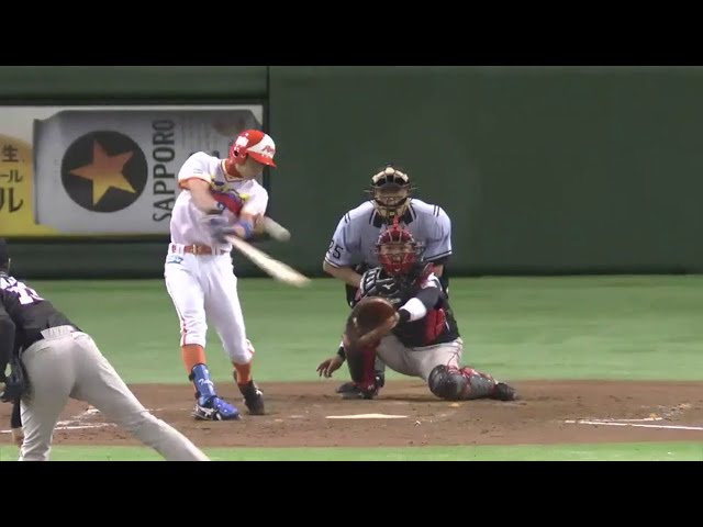 【4回裏】先発・吉川に勝利を!! ファイターズ中島卓がタイムリー2塁打で突き放す!!  2014/8/30 F-M