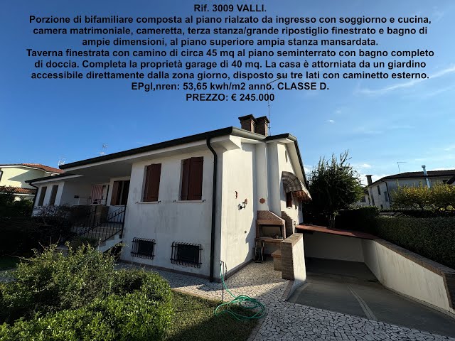 Rif. 3009 VALLI. Porzione di bifamiliare