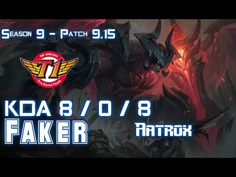 SKT T1 Faker AATROX vs CORKI Mid - Patch 9.15 KR Ranked