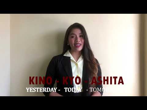 Learn the Japanese Terms Kinou-Kyou-Ashita (Yesterday-Today-Tomorrow)
