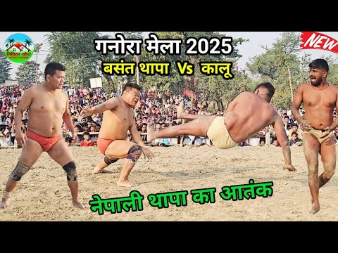बसंत थापा कुश्ती गनोरा मेला 2025 | basant thapa new kushti | ganora ka mela | nepali thapa ki kushti