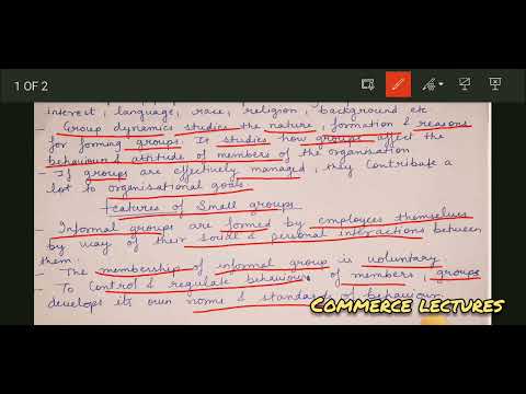 group its characteristics business organisation management dynamics of group behaviour