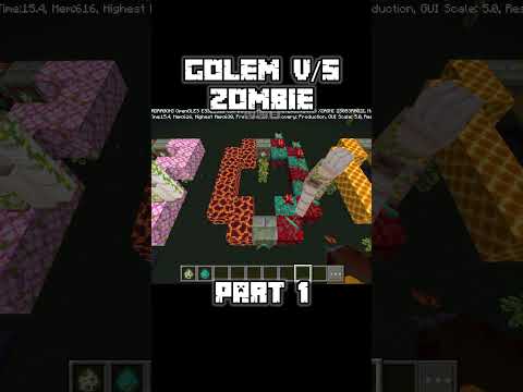 Ultimate Golem vs Zombie Battle in Minecraft!