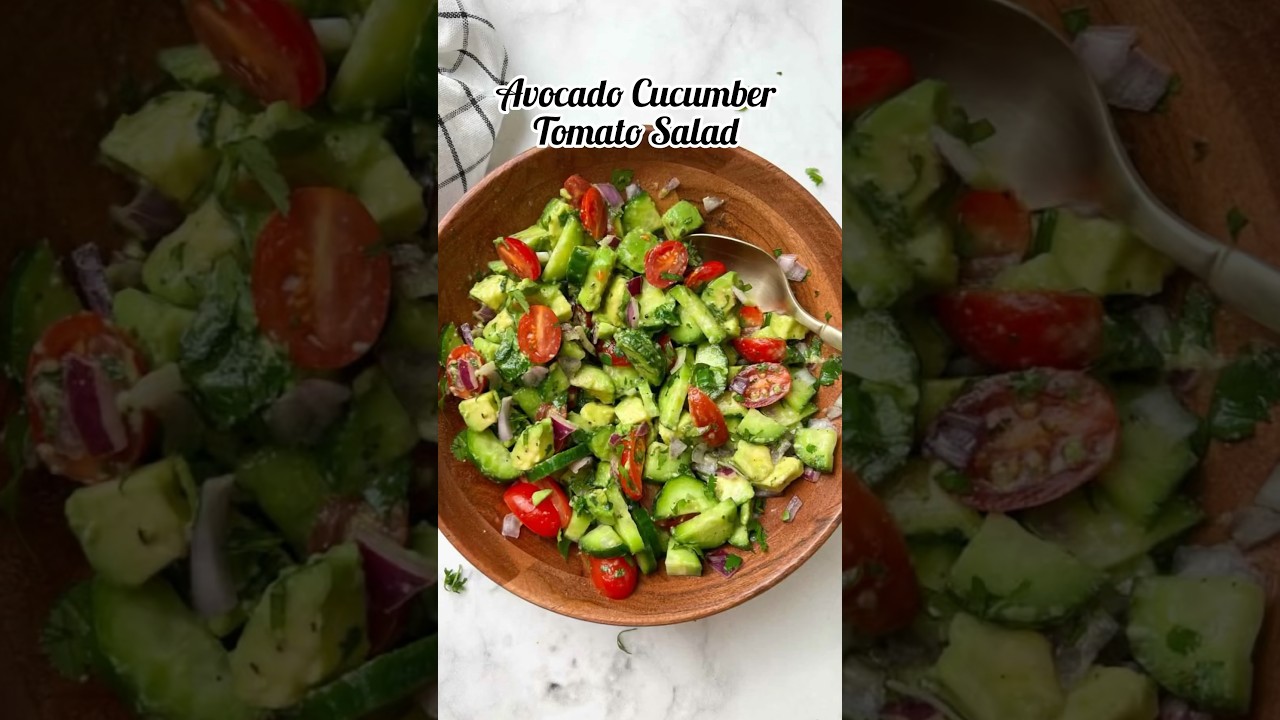 Avocado Cucumber Tomato Salad #weightloss #weightlosssaladrecipe #avocadosalad #saladrecipe #easy