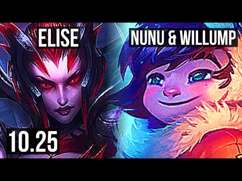 ELISE vs NUNU & WILLUMP (JUNGLE) | 7/2/11, 400+ games, Dominating | KR Master | v10.25