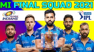 Vivo IPL 2021 Mumbai Indians Final Squad | MI New 2021 Players List