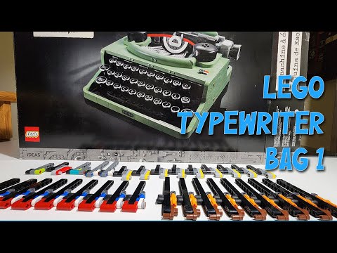 LEGO Ideas Typewriter 21327 - Unboxing and Bag 1 Speed Build