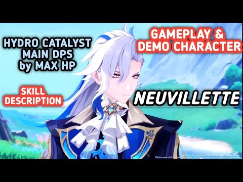 NEUVILLETTE GAMEPLAY AND DEMO CHARACTER Genshin Impact 4.1 Fontaine Character
