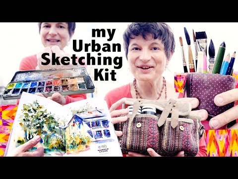 ❖  My URBAN SKETCHING KIT, TOOLS & SETUP. Plein Air Painting Art Bag.