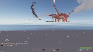 countering oil rig with nothing - RUST