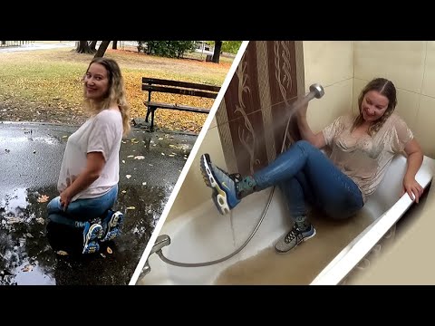 Wet Walk in the Rain, Then the Bathtub! 💧🛁