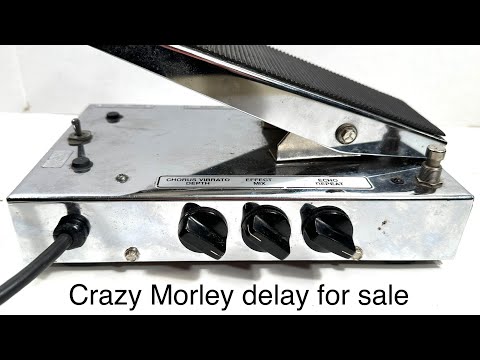 Morley vintage delay effects pedal Echo chorus vibrato 1980s - Chrome Bild 8
