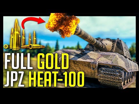 ► Full Gold JagdPanzer HEAT-100 with 420 Penetration - World of Tanks JagdPanzer E-100 Gameplay