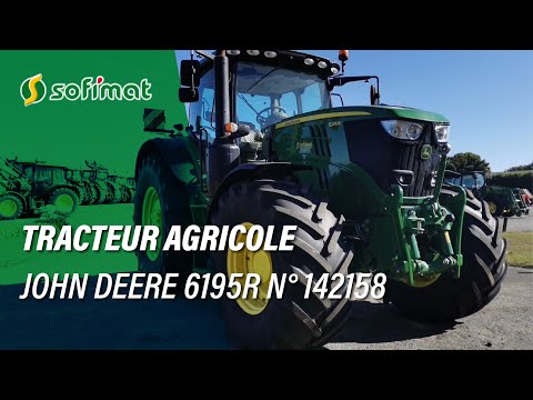 Vidéo sofimat occasion tracteur John Deere 6195r - n° 142158