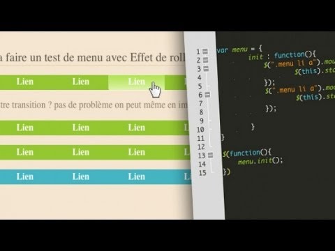 Tutoriel jQuery Menu animé avec jQuery
