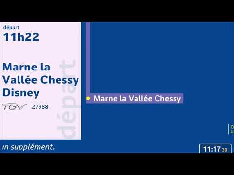 Annonce sonore SNCF TGV Spécial parc Disneyland Marne La vallée - Chessy - Paris [HD - animé]