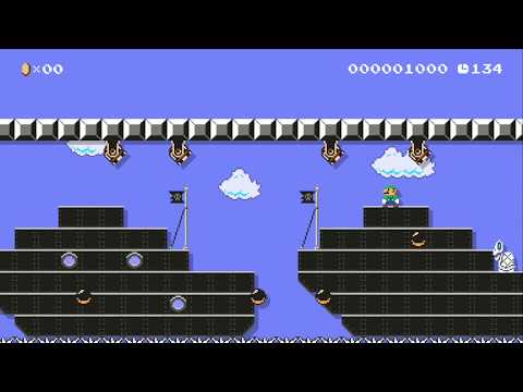 Luigi skill test 1-4(Áir ship) by Yöür_Kíng! - SUPER MARIO MAKER - NO COMMENTARY 1ax