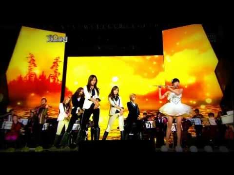 111229 sbs Gayo daejun - Tiffany playing the flute