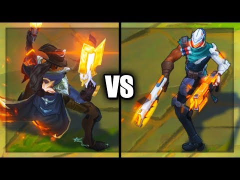 High Noon Lucian VS PROJECT Lucian Legendary vs Epic Skins Comparison (League of Legends)