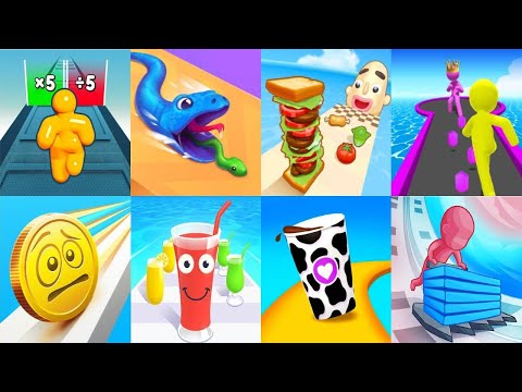 Juice Run, Sandwich Runner, Tall Man Run, Pancake Run, Giant Rush - Satisfying Gameplay 2023