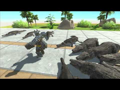 Escape from Deadly Mosasaurus - Animal Revolt Battle Simulator batman