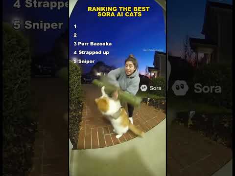 Top 5 Cats Caught on Doorcam Using Guns 😼🔫 | GenPawsForge AI Funny Shorts