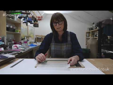 Multi block Lino Print with Laura: Episode 8 - Preparing Lino for Cutting and Printing