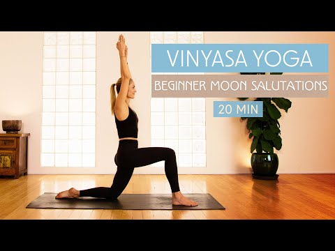 20 Min Gentle Vinyasa Yoga: Moon Salutations for Beginners