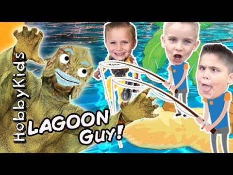 Lagoon Fishing For Surprise Toys with HobbyKidsTV