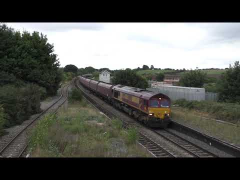 66013 with loaded bogie coal hoppers. Barnetby. 12.9.21