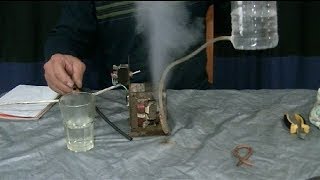 Generador de Vapor Casero. ( con transformador de microondas)--Home Steam Generator. (