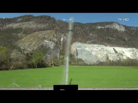Zug Mitfahrt Chur - Zürich , Chur - Landquart , Train ride, Viagem de trem