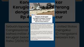 Terungkap! Kongres AS Bongkar Kerugian AS dalam Perang dengan Iran, 42 Pesawat Rp 46 Triliun Hancur